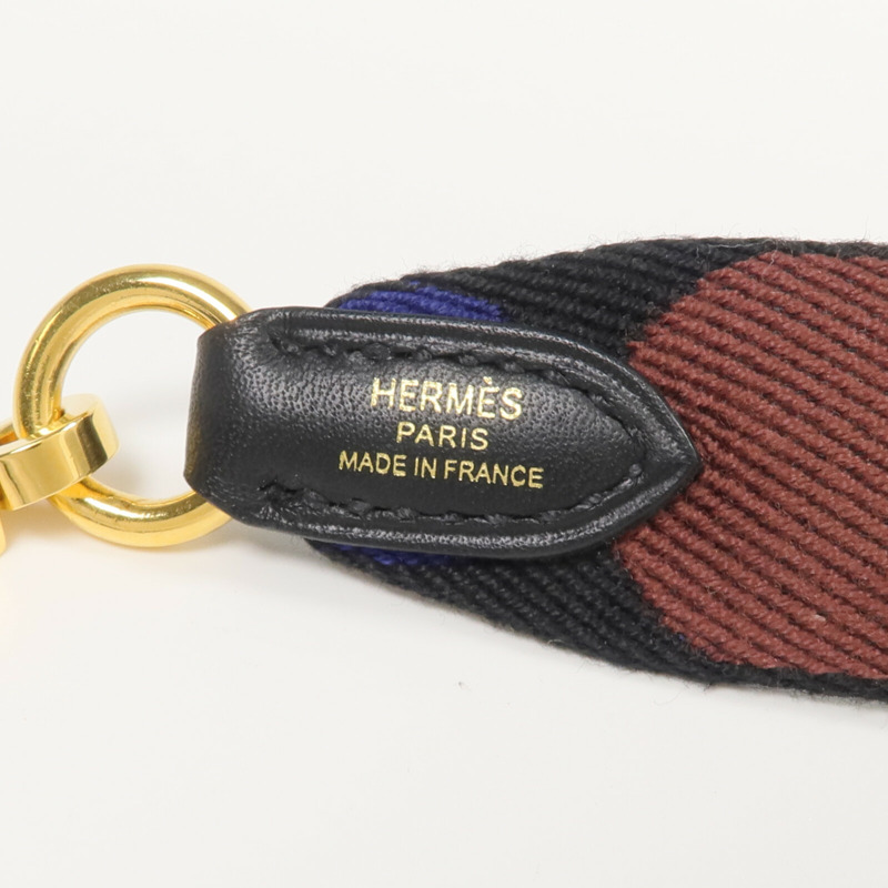 HERMES 帆布/牛皮皮革Sangle Flipperball 25mm Bag Strap肩帶-4