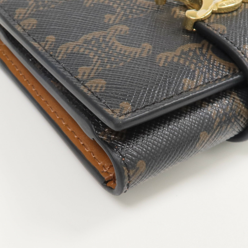 CELINE 塗層帆布Fine Strap Wallet Nino錢包-9