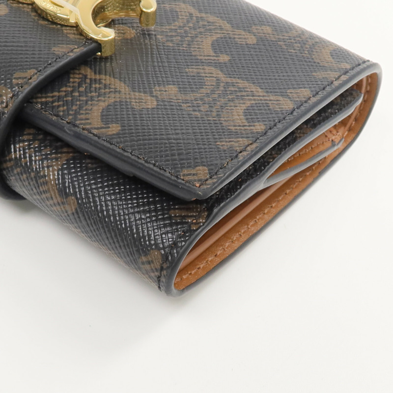 CELINE 塗層帆布Fine Strap Wallet Nino錢包-10