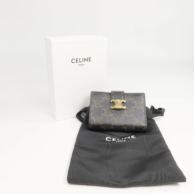 CELINE 塗層帆布Fine Strap Wallet Nino錢包-16