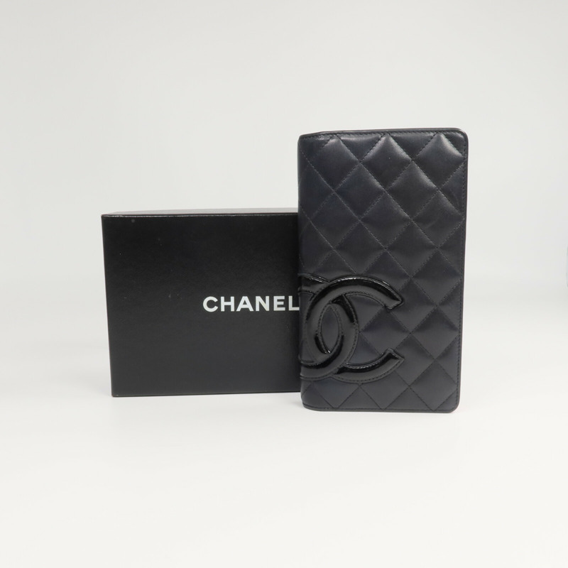CHANEL 牛皮皮革Cambon Long Wallet長錢包-21
