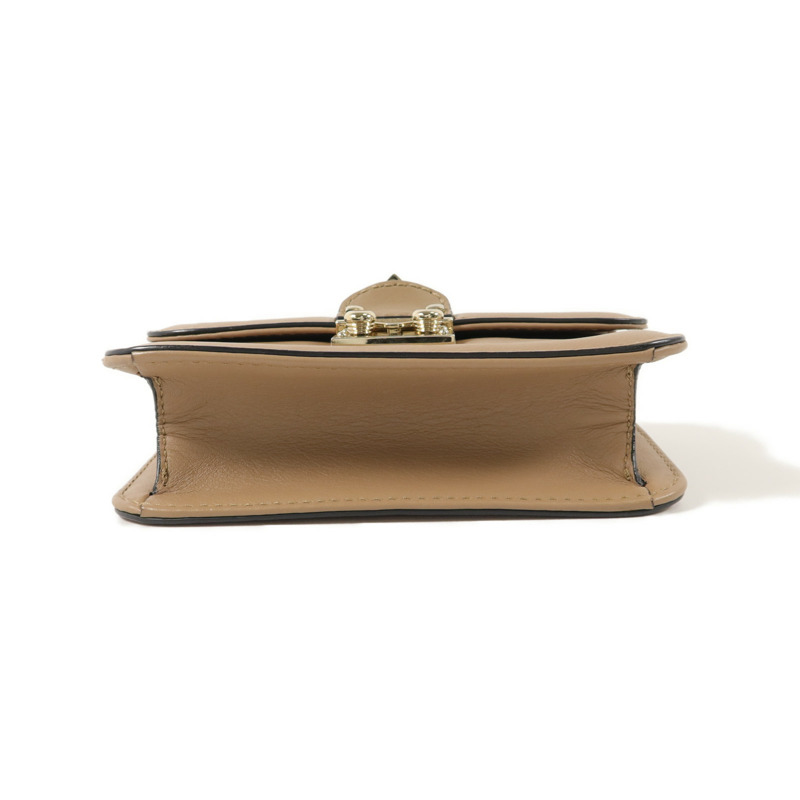 Valentino 牛皮皮革Rockstud Glam Lock Flap Bag鏈帶肩背袋-3