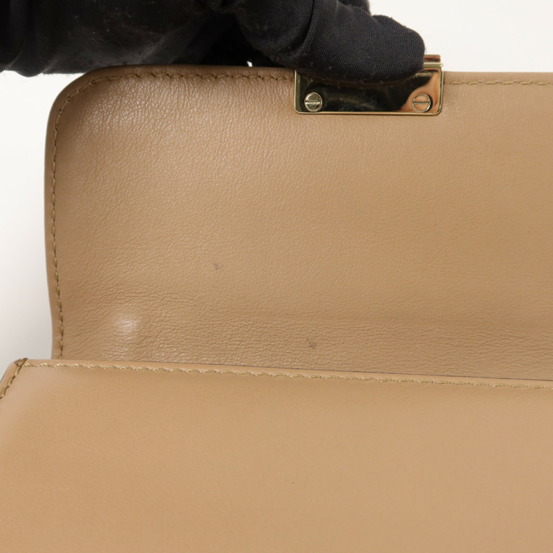 Valentino 牛皮皮革Rockstud Glam Lock Flap Bag鏈帶肩背袋-12