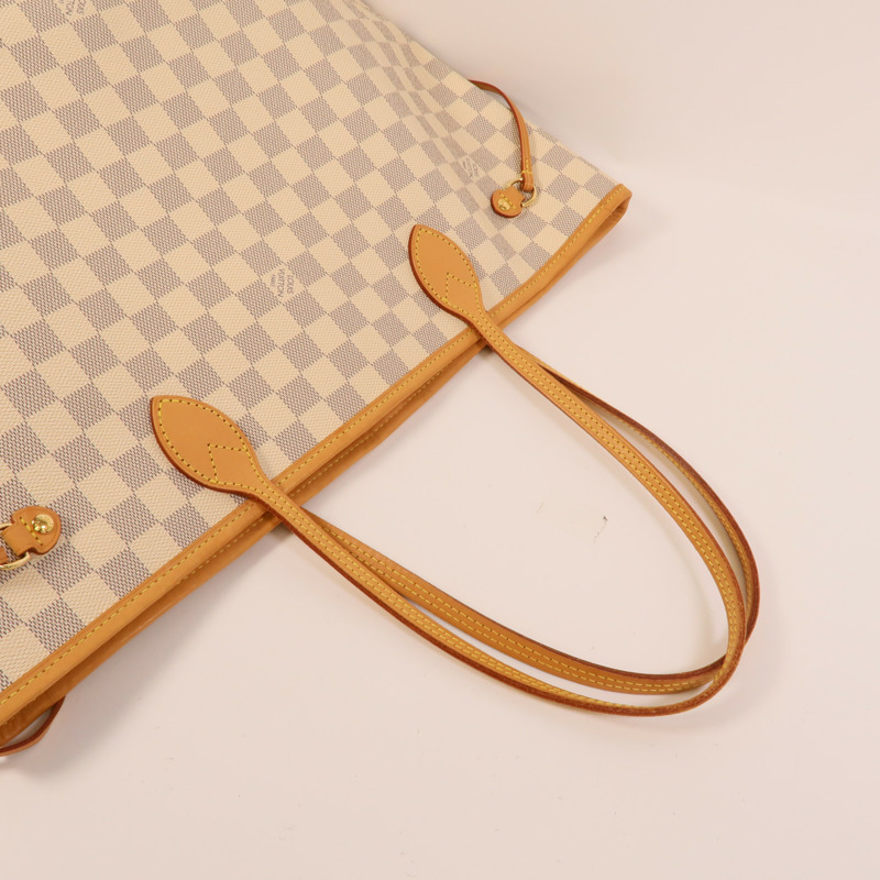 LOUIS VUITTON Damier Azur Neverfull MM肩背袋-5