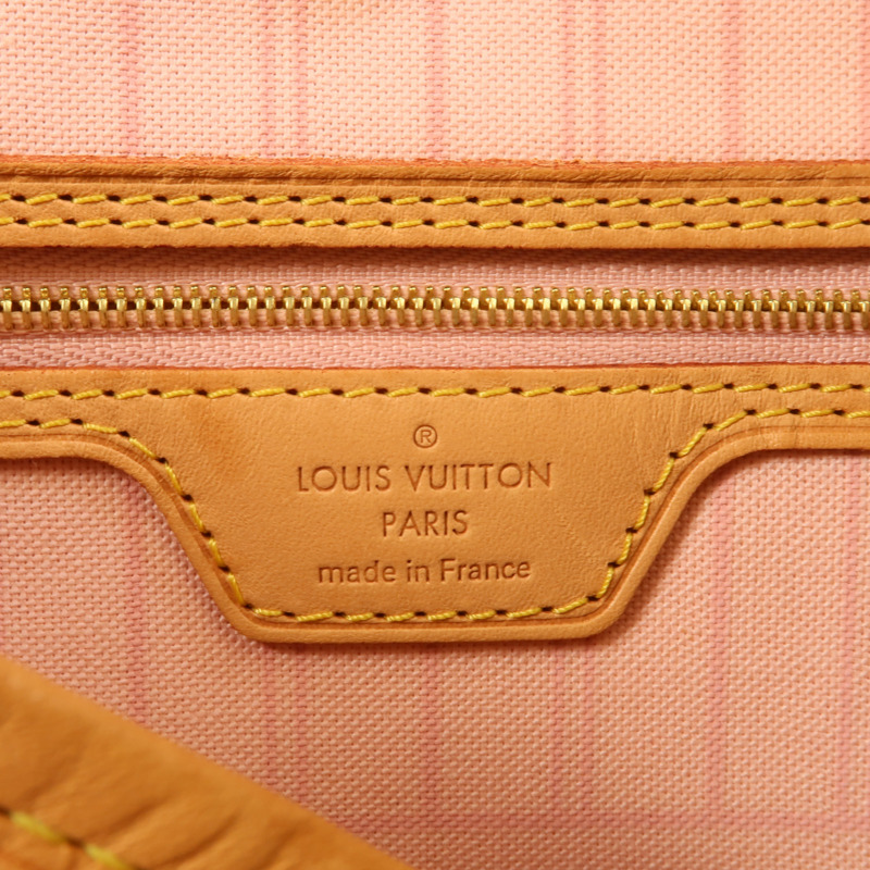 LOUIS VUITTON Damier Azur Neverfull MM肩背袋-7