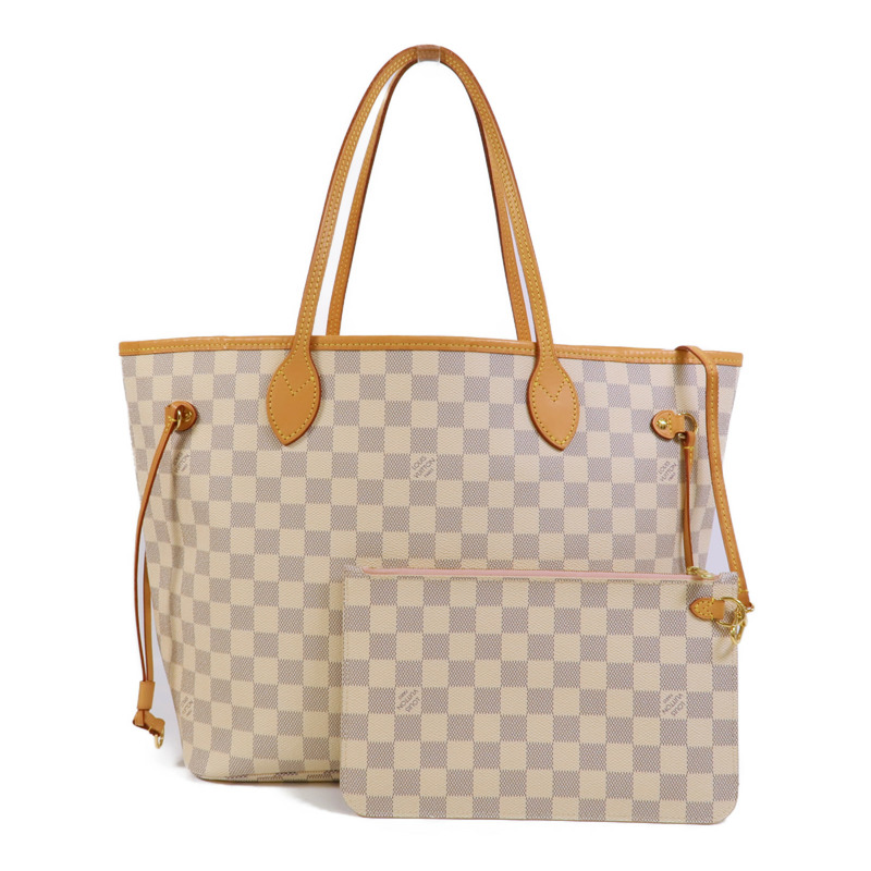 LOUIS VUITTON Damier Azur Neverfull MM肩背袋-8