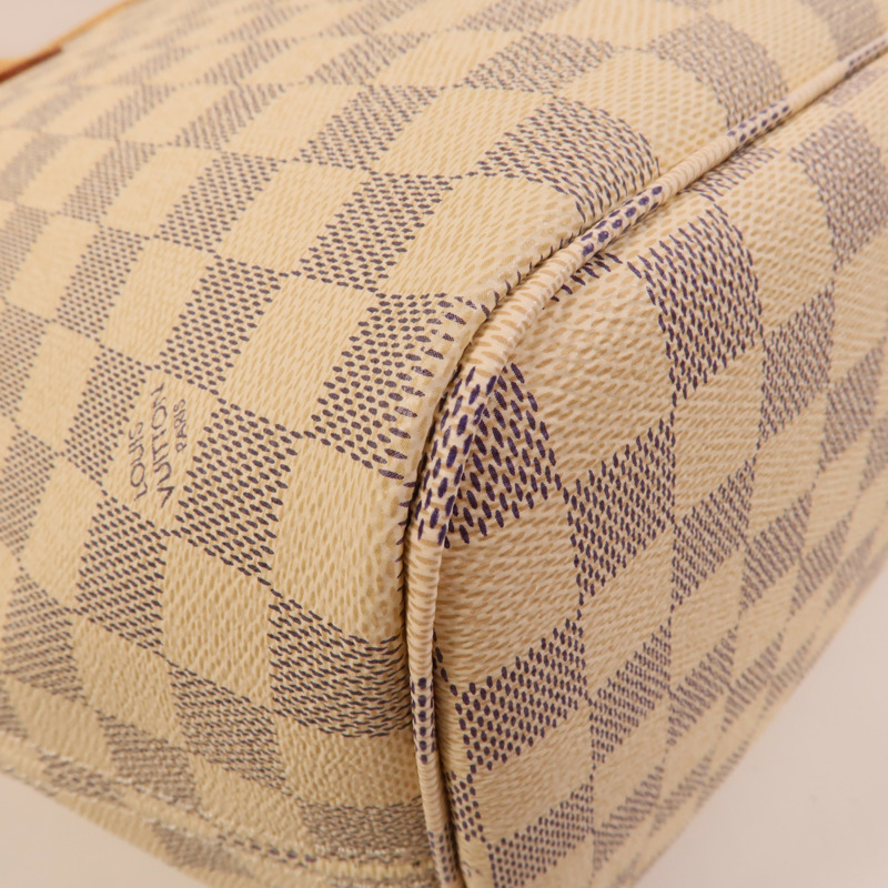 LOUIS VUITTON Damier Azur Neverfull MM肩背袋-11