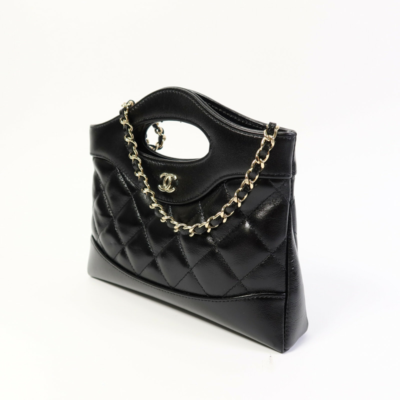 CHANEL 牛皮皮革Chanel 31 Nano鏈帶肩背袋-1