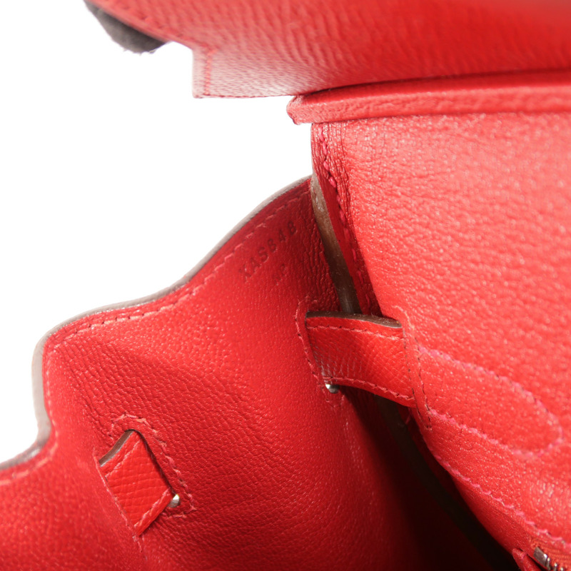 HERMES Epsom皮革Birkin 30手挽袋Rouge Casaque-6