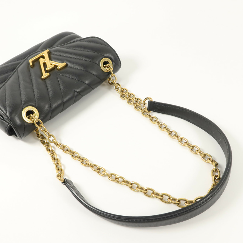 LOUIS VUITTON 牛皮皮革New Wave Chain Bag PM鏈帶肩背袋-7