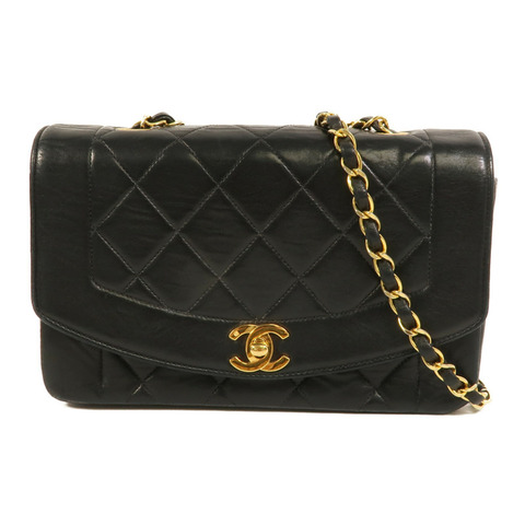 CHANEL 羊皮皮革Vintage Diana鏈帶肩背袋