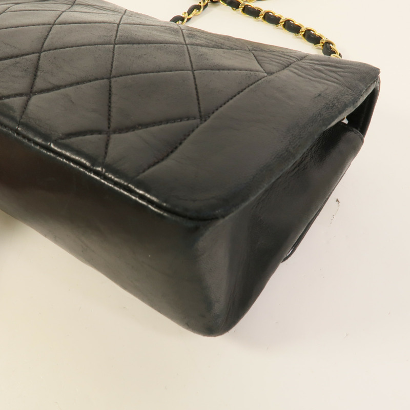 CHANEL 羊皮皮革Vintage Diana鏈帶肩背袋-12