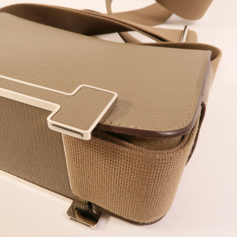 HERMES Chevre皮革Geta肩背袋Geta-12