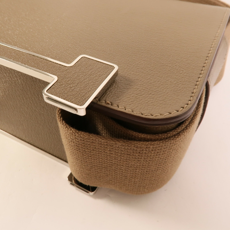 HERMES Chevre皮革Geta肩背袋Geta-13