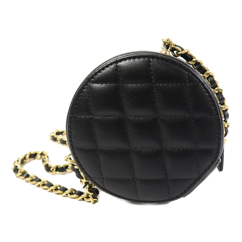 CHANEL 羊皮皮革Gold Camellia Bag鏈帶肩背袋-2