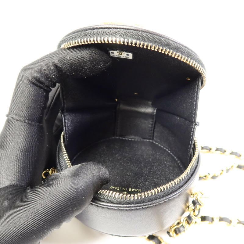 CHANEL 羊皮皮革Gold Camellia Bag鏈帶肩背袋-4