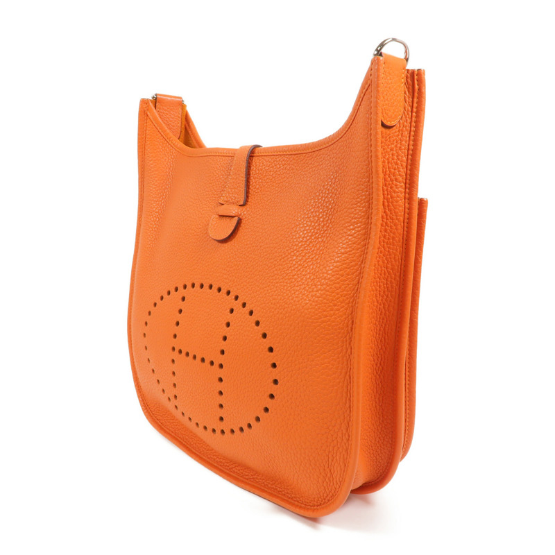 HERMES Clemence皮革Evelyne PM肩背袋Feu-2
