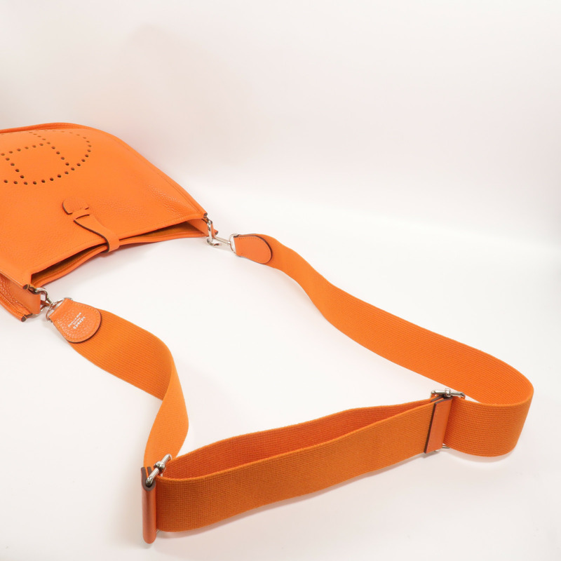 HERMES Clemence皮革Evelyne PM肩背袋Feu-7