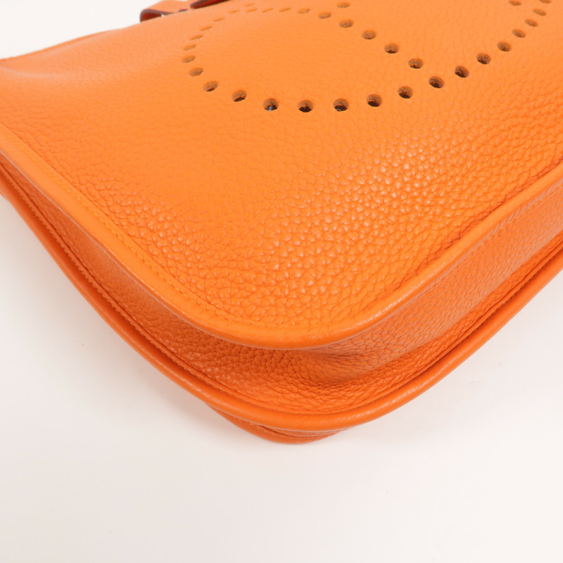 HERMES Clemence皮革Evelyne PM肩背袋Feu-10
