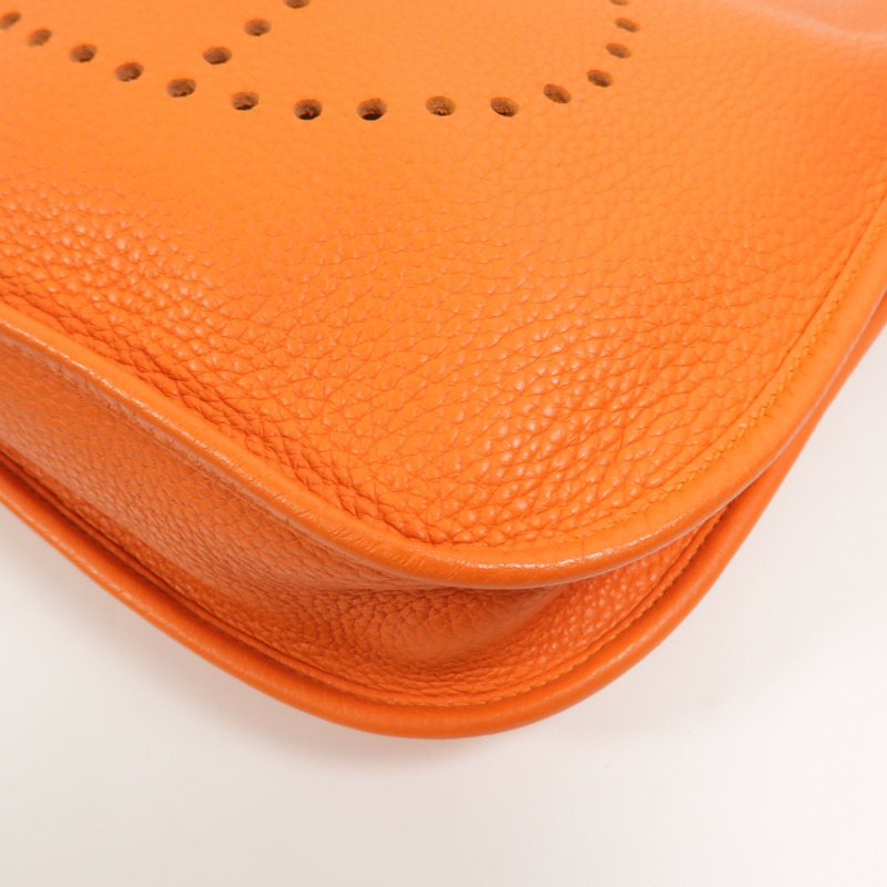 HERMES Clemence皮革Evelyne PM肩背袋Feu-11