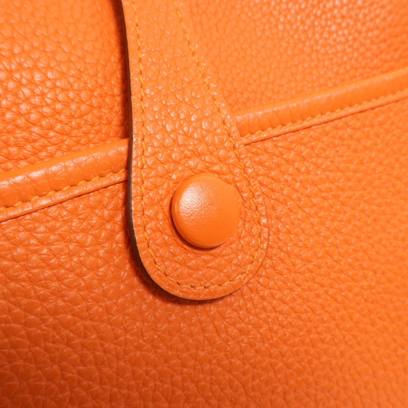 HERMES Clemence皮革Evelyne PM肩背袋Feu-14