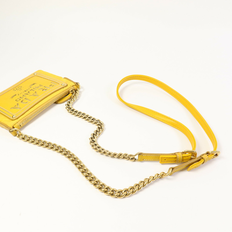PRADA 尼龍Chain Shoulder鏈帶肩背袋-8