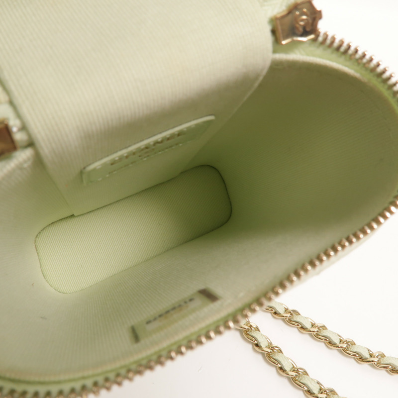 CHANEL 牛皮皮革Vanity Phone Case鏈帶肩背袋-4