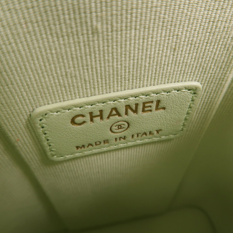 CHANEL 牛皮皮革Vanity Phone Case鏈帶肩背袋-5