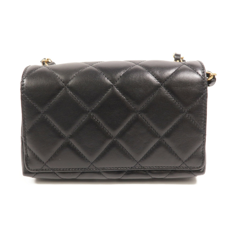 CHANEL 牛皮皮革Chain Shoulder鏈帶肩背袋-1