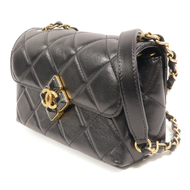 CHANEL 牛皮皮革Chain Shoulder鏈帶肩背袋-2