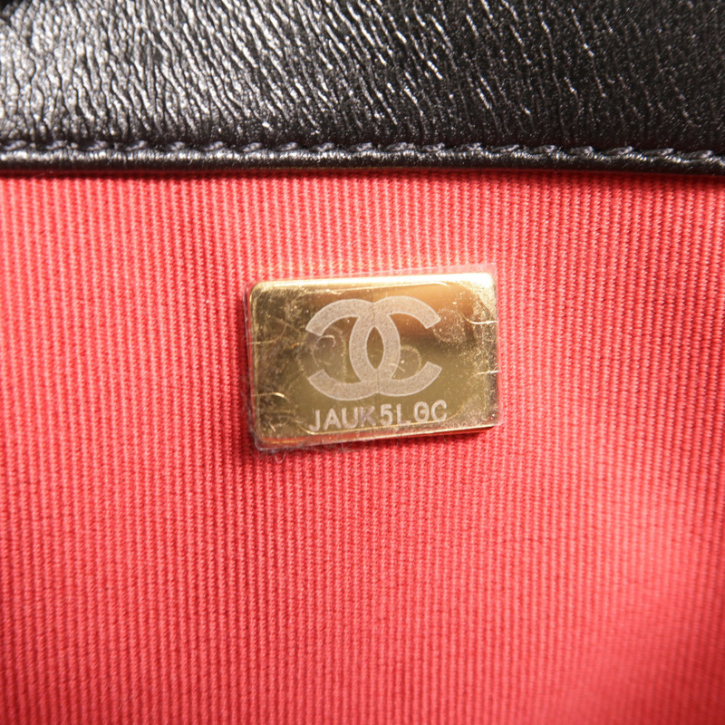 CHANEL 牛皮皮革Chain Shoulder鏈帶肩背袋-6