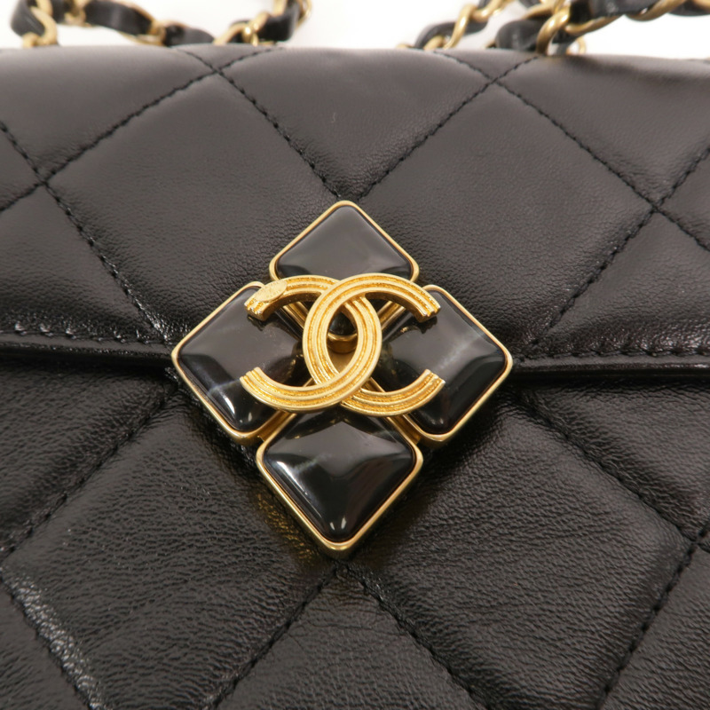 CHANEL 牛皮皮革Chain Shoulder鏈帶肩背袋-8