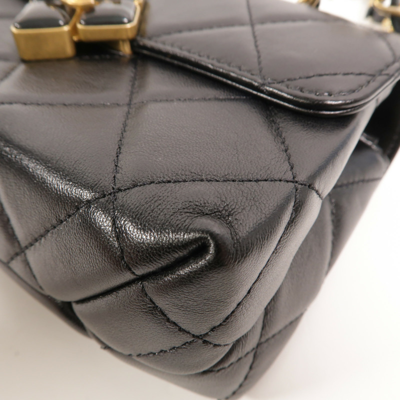 CHANEL 牛皮皮革Chain Shoulder鏈帶肩背袋-10