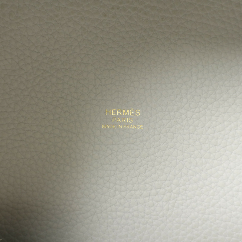 HERMES Clemence皮革Picotin PM手挽袋Bleu Glacier-5