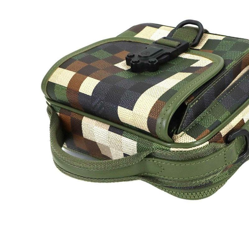 路易威登 Damouflage Quest 兩用肩背包 綠色 M24450 RFID 防盜斜背包-5