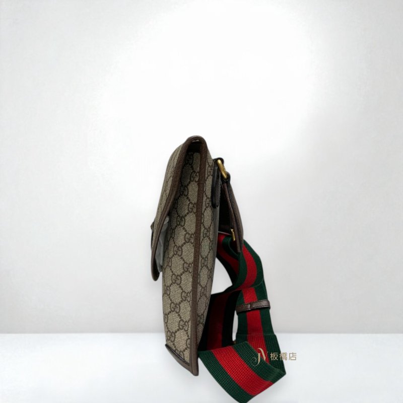 JS1376-GUCCI  Neo Vintage 烏木色虎頭中型郵差肩背包 598604-2