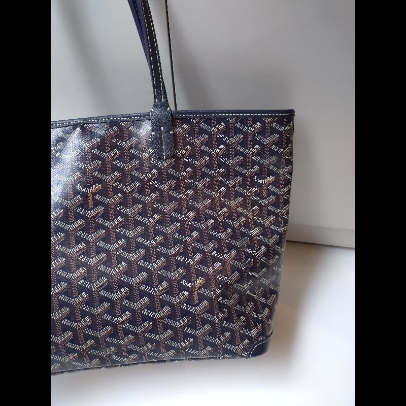 Goyard 深藍底印花帆布拉鍊托特包 Artois-6
