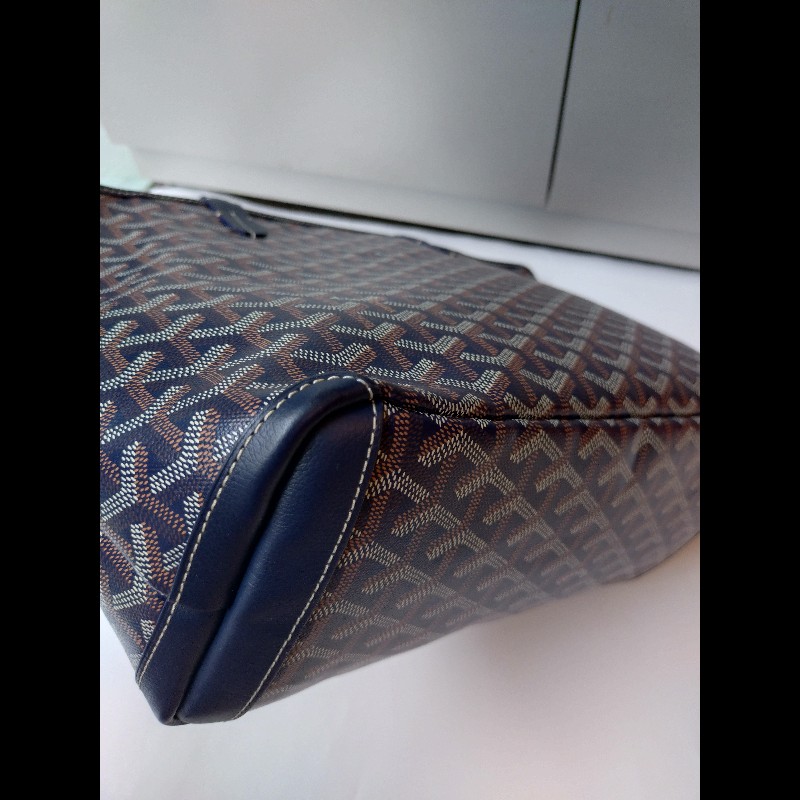 Goyard 深藍底印花帆布拉鍊托特包 Artois-9