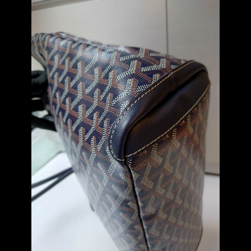 Goyard 深藍底印花帆布拉鍊托特包 Artois-13