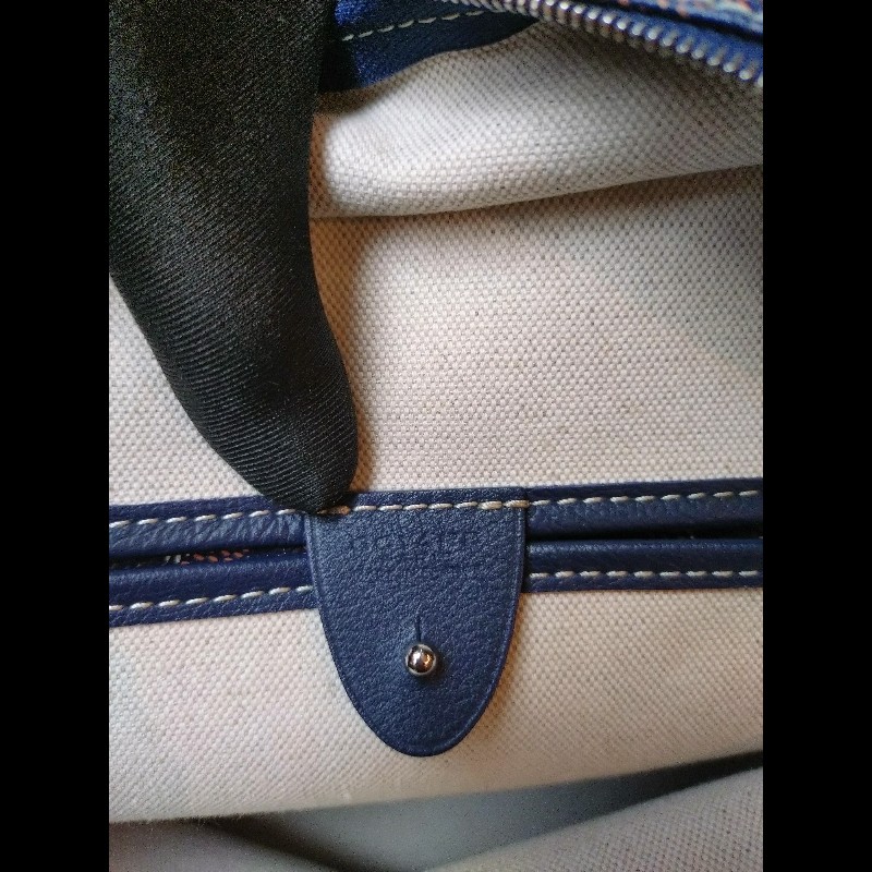 Goyard 深藍底印花帆布拉鍊托特包 Artois-19