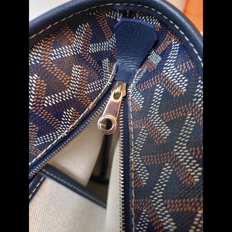 Goyard 深藍底印花帆布拉鍊托特包 Artois-20