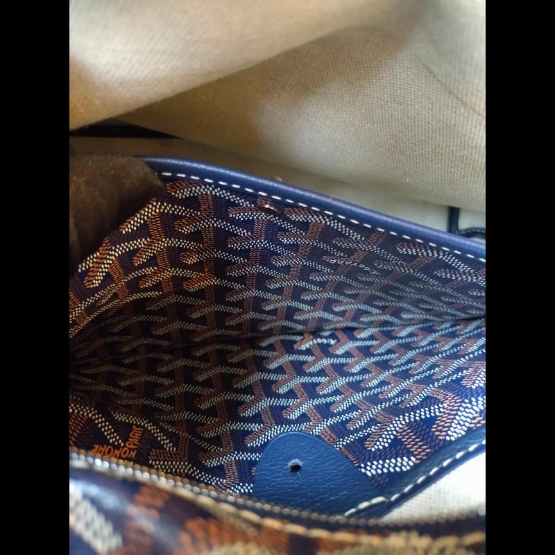 Goyard 深藍底印花帆布拉鍊托特包 Artois-23