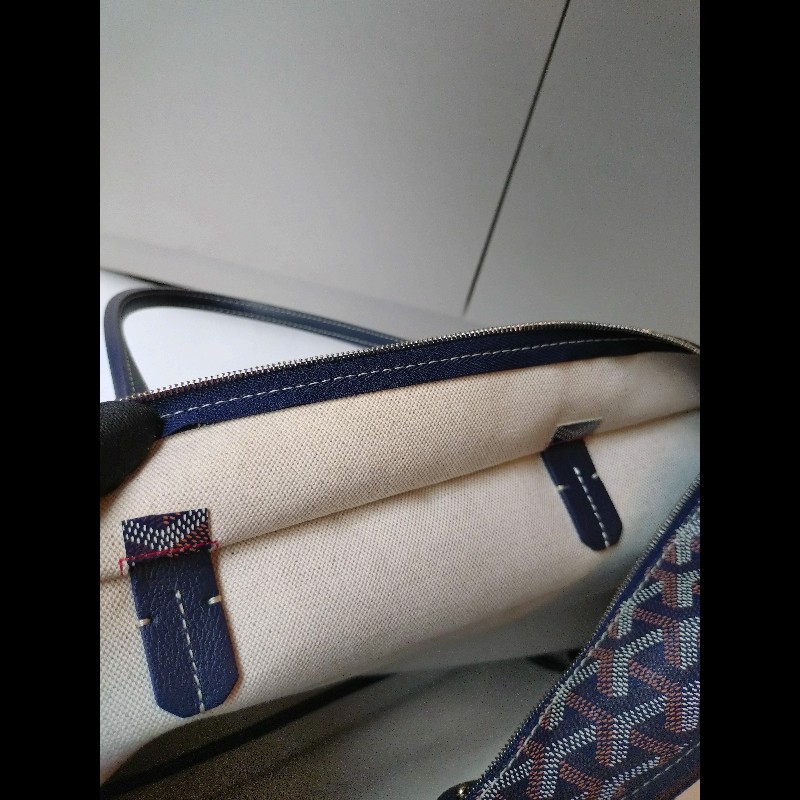 Goyard 深藍底印花帆布拉鍊托特包 Artois-24