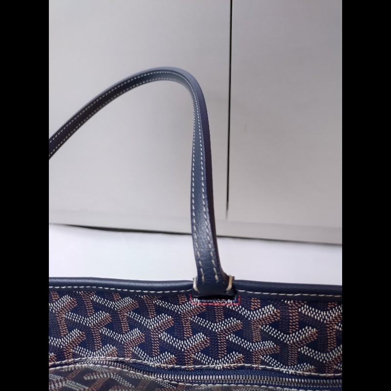 Goyard 深藍底印花帆布拉鍊托特包 Artois-25