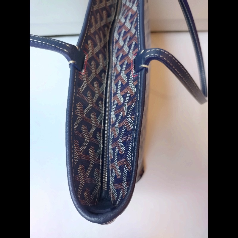 Goyard 深藍底印花帆布拉鍊托特包 Artois-27