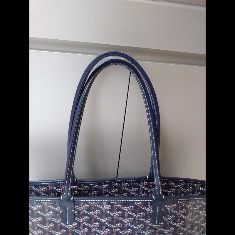 Goyard 深藍底印花帆布拉鍊托特包 Artois-28