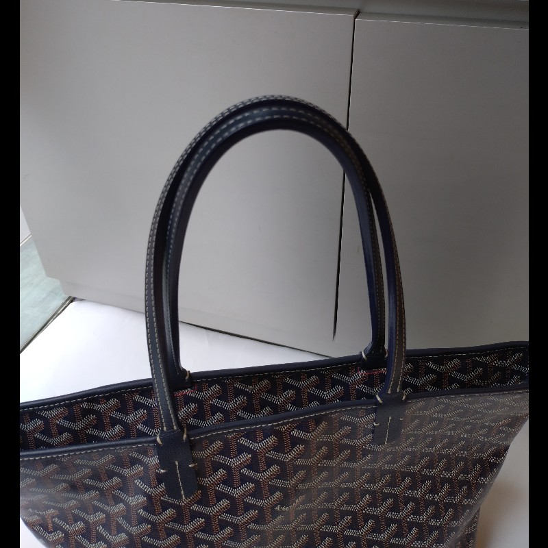 Goyard 深藍底印花帆布拉鍊托特包 Artois-29