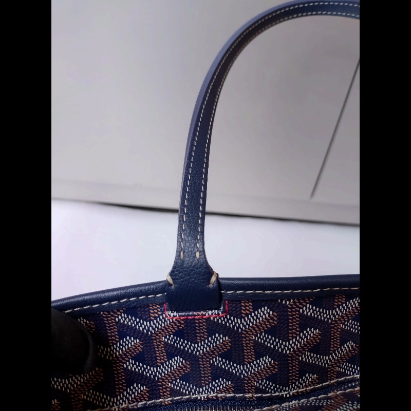 Goyard 深藍底印花帆布拉鍊托特包 Artois-30