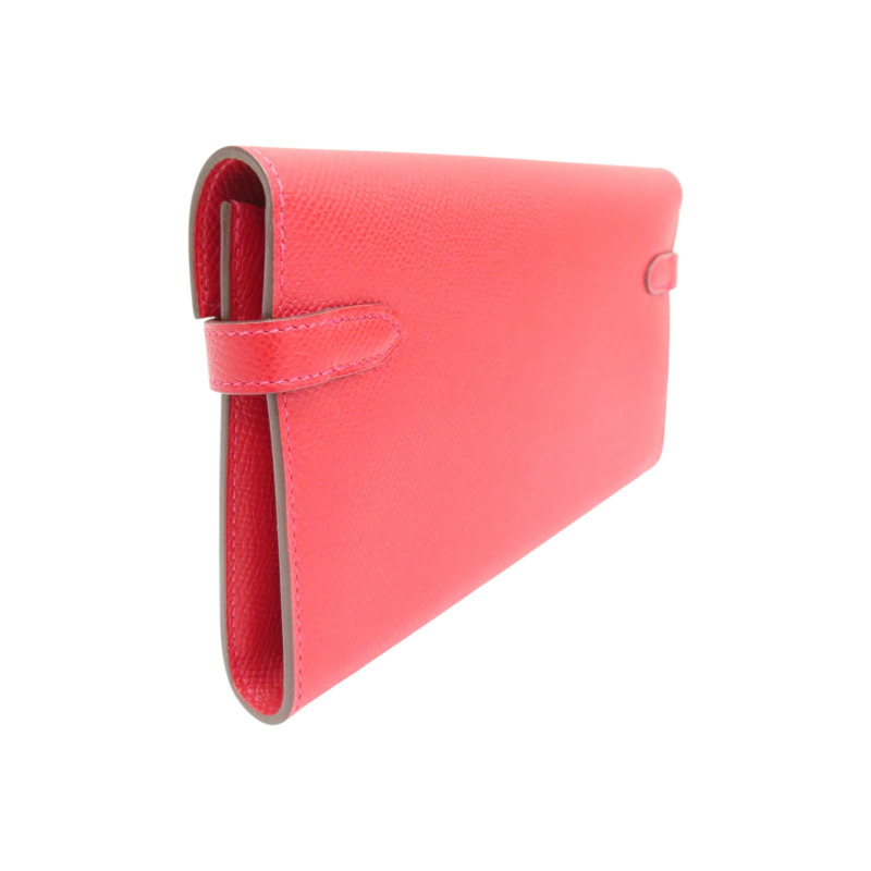 紅色 Epsom牛皮 Kelly wallet 兩折長夾 金扣 T刻 【HERMES 愛馬仕】-1