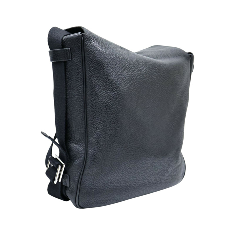 黑色 TC皮革 Tibet Vertical MM 肩背包 □J刻【HERMES 愛馬仕】 043796CK-1